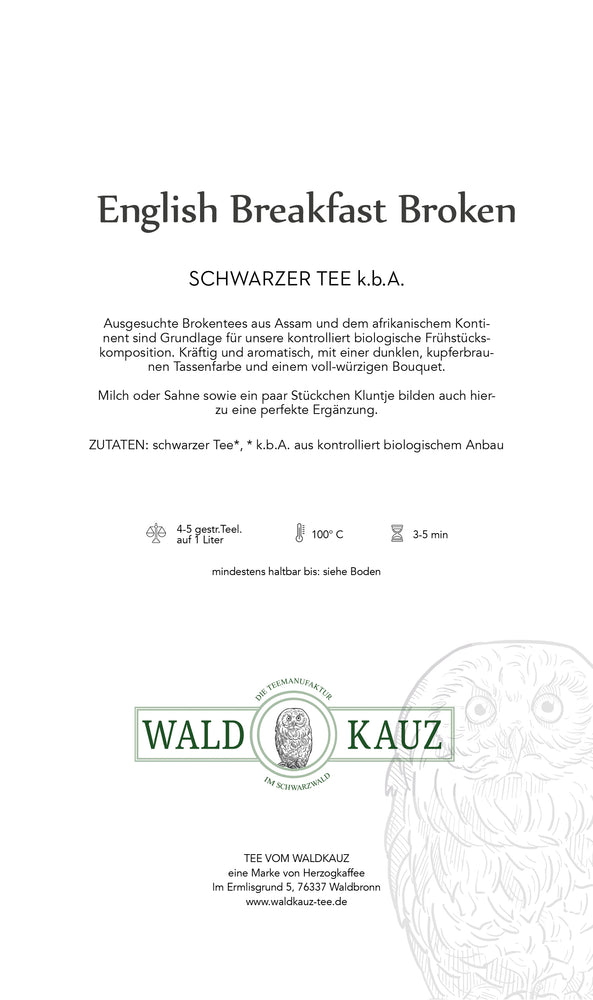 
                  
                    Laden Sie das Bild in den Galerie-Viewer, ENGLISH BREAKFAST Schwarztee 120g
                  
                